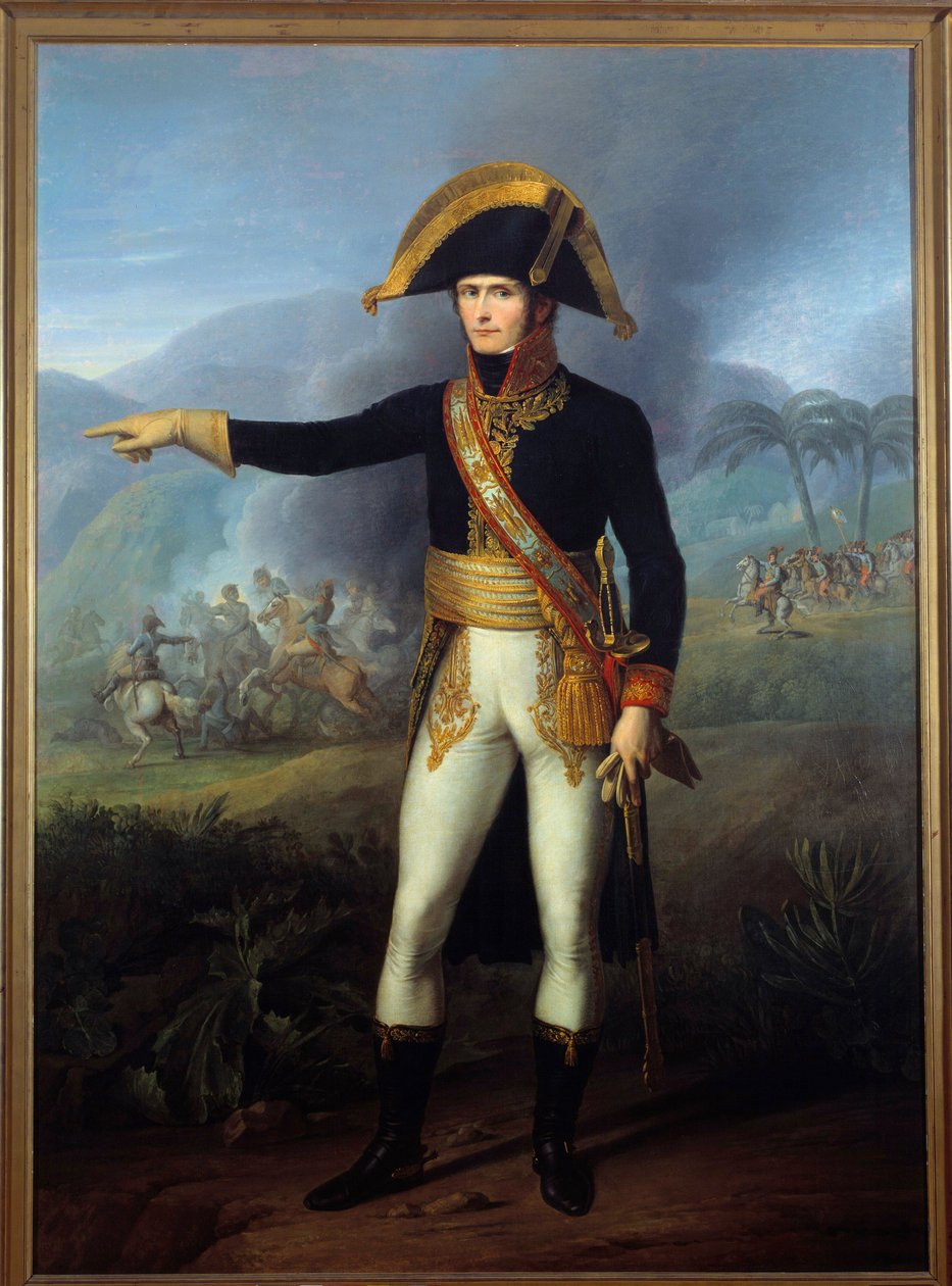 Portret u stóp generała Charlesa Leclerca (1772-1802) Obraz Francois Joseph Kinson (1771-1839) Malmaison z XIX wieku, musee du chateau autorstwa Francois Josephe Kinson