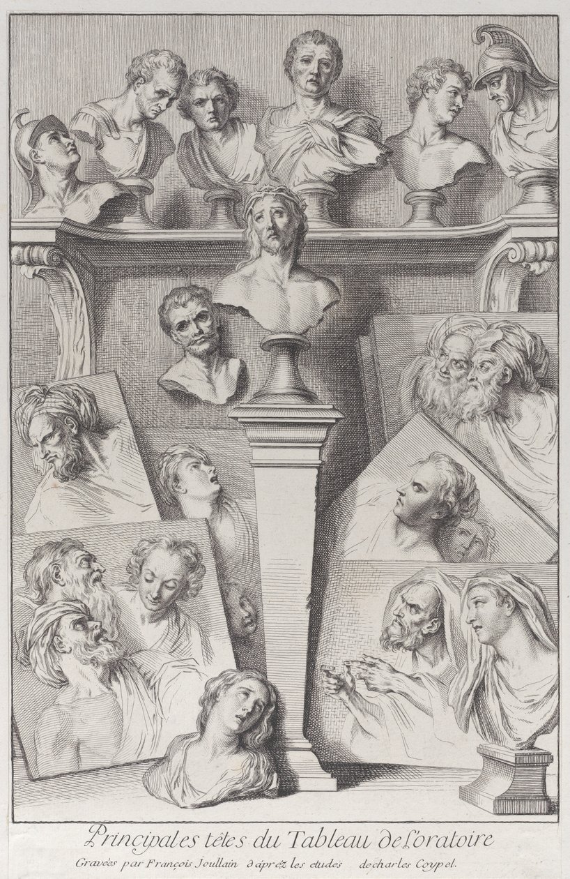 Głowy po Ecce Homo, 1720-78. autorstwa Francois Joullain