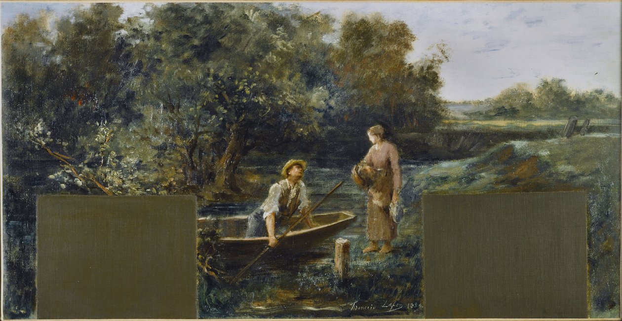 Szkic ratusza w Nogent-sur-Marne: Idylla nad wodą autorstwa Francois Lafon