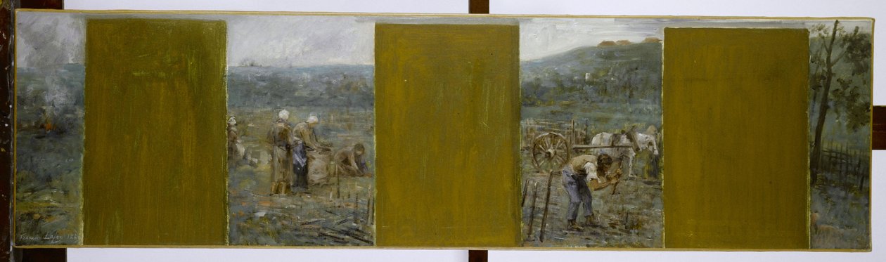 Szkic ratusza w Nogent-sur-Marne: Sceny wiejskie autorstwa Francois Lafon