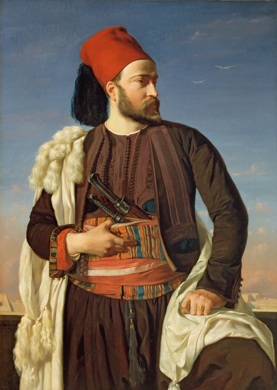 Portret Leconte de Floris w mundurze armii egipskiej, 1840 autorstwa Francois Leon Benouville