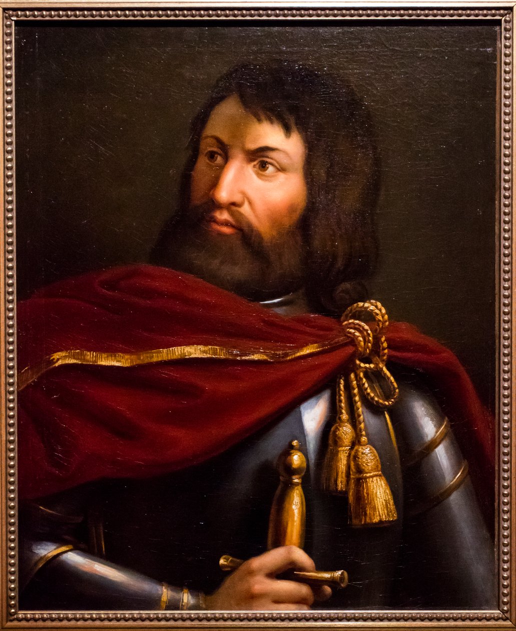 Simon de Montfort autorstwa Francois Louis Dejuinne