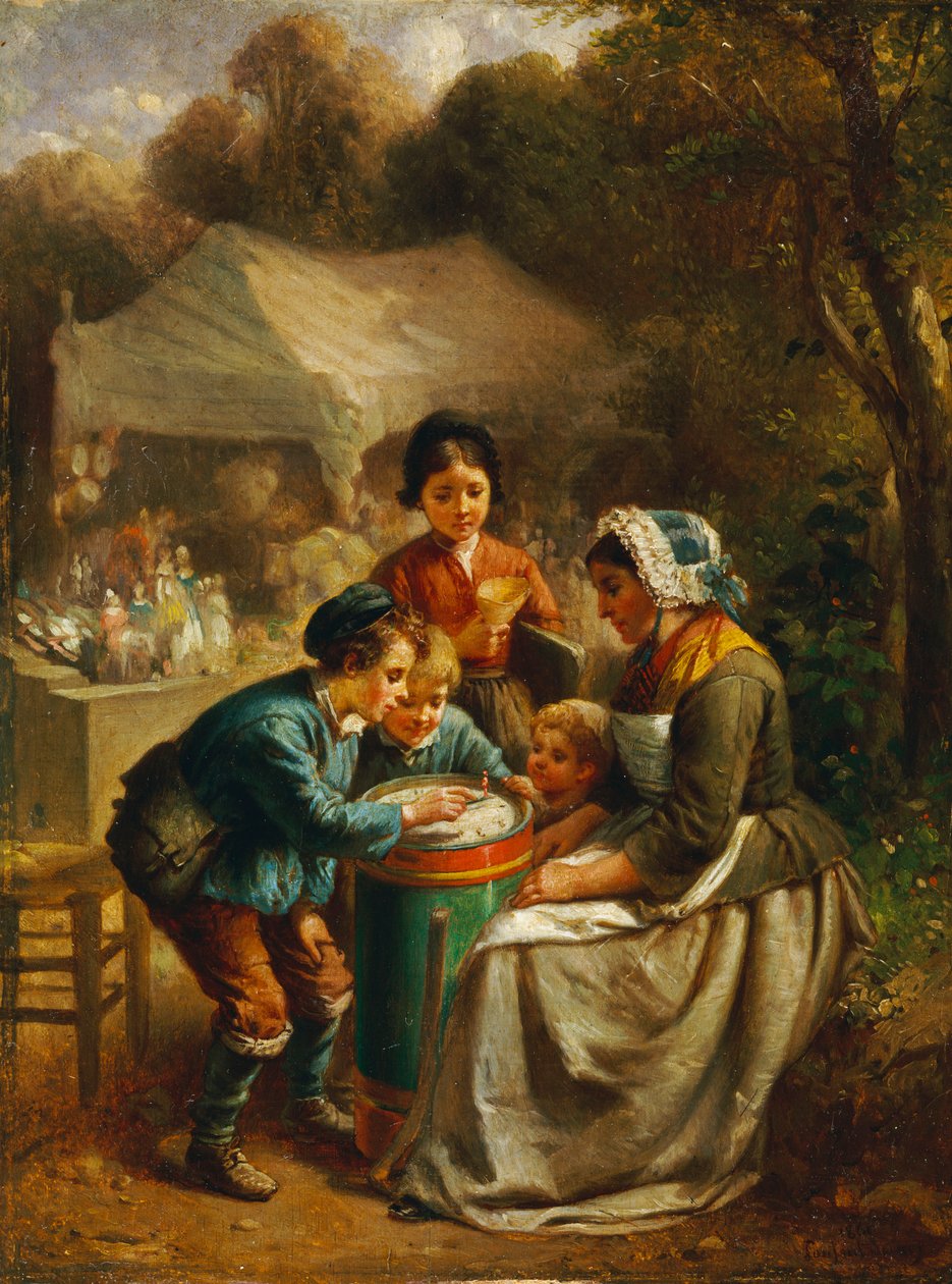 Sprzedawca zabawek, 1860 autorstwa Francois Louis Lanfant de Metz