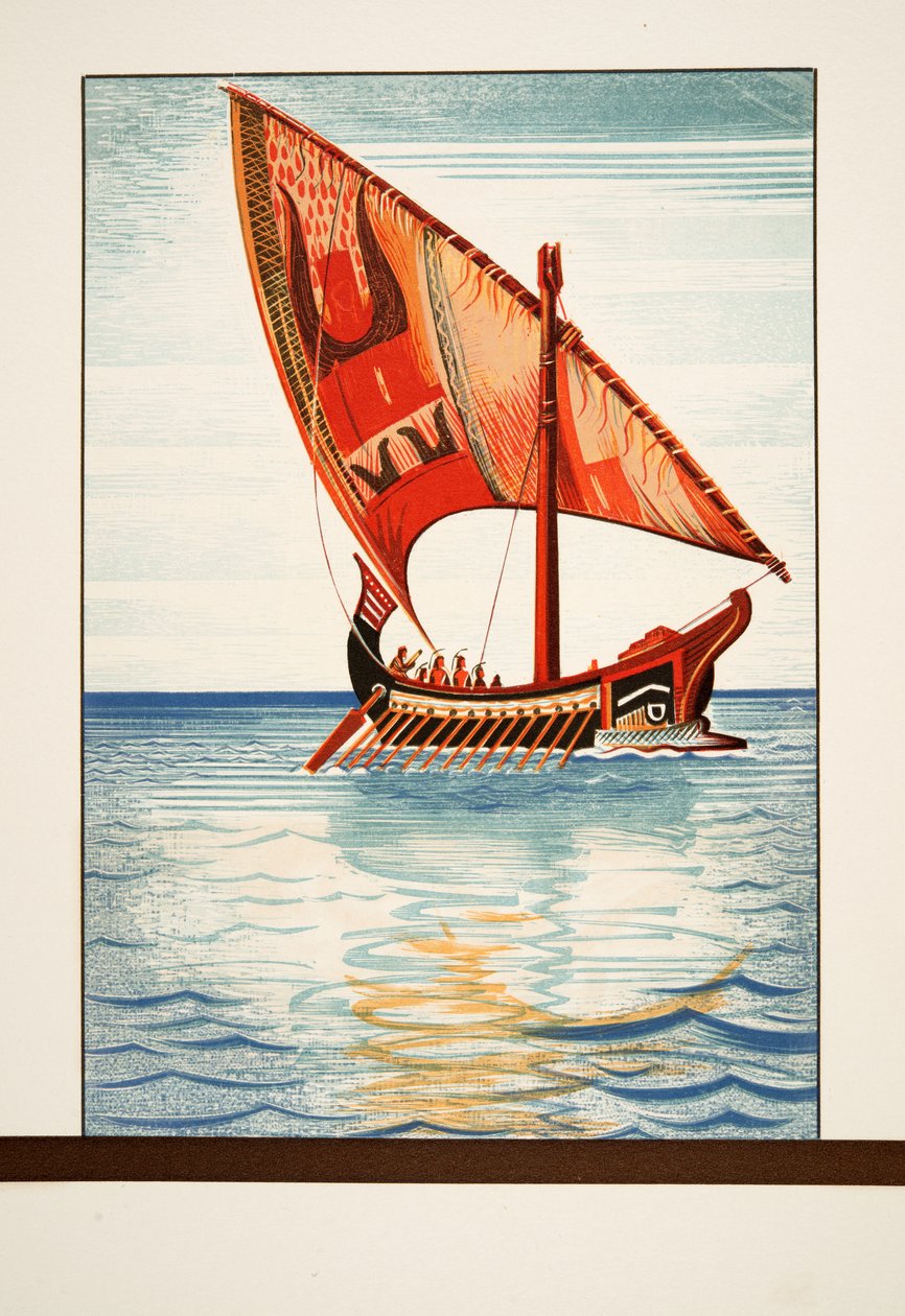Argonauci, z Prometheus Enchained by Ajschylos, wyd. 1941 (druk szablonowy) autorstwa Francois Louis Schmied