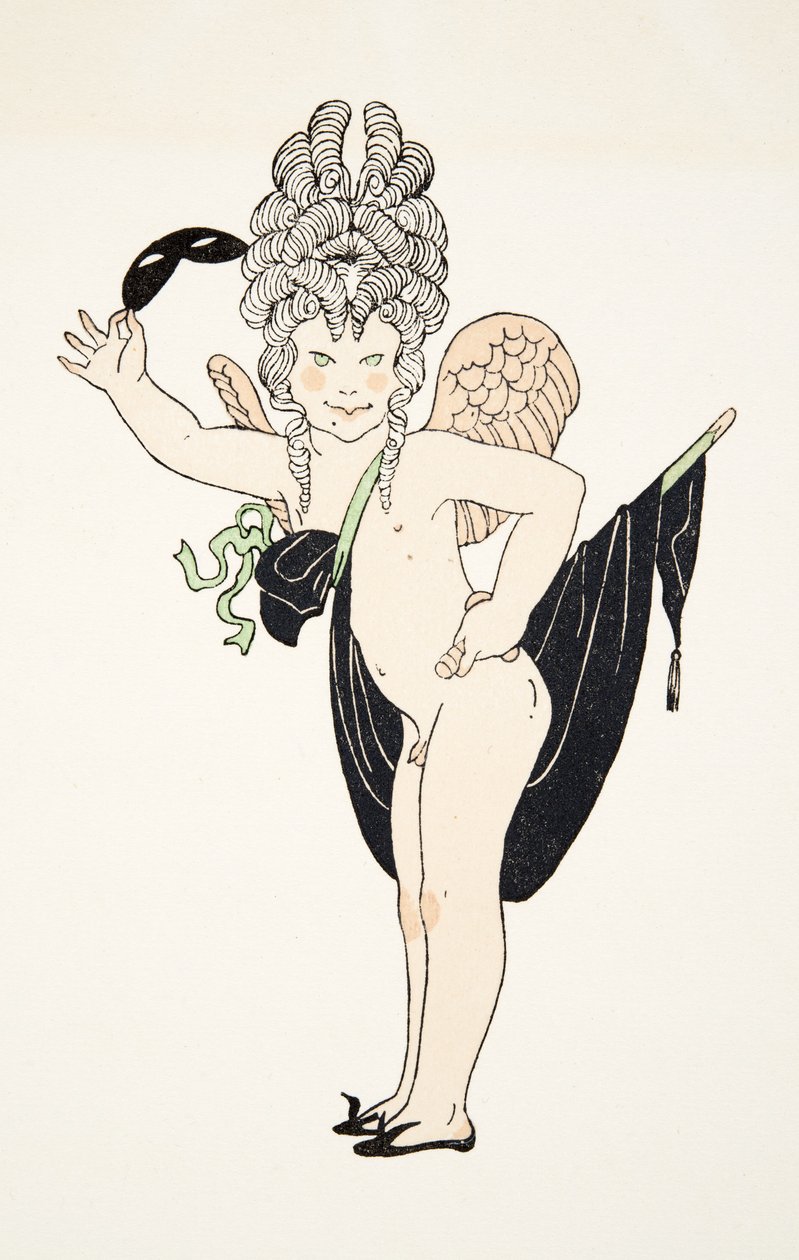 Cherubin z Personages de Comedie, wyd. 1922 (druk szablonowy) autorstwa Francois Louis Schmied
