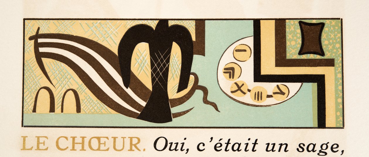 Ilustracja graficzna z Prométhée Enchaîné autorstwa Ajschylosa, wyd. 1941 (druk szablonowy) autorstwa Francois Louis Schmied
