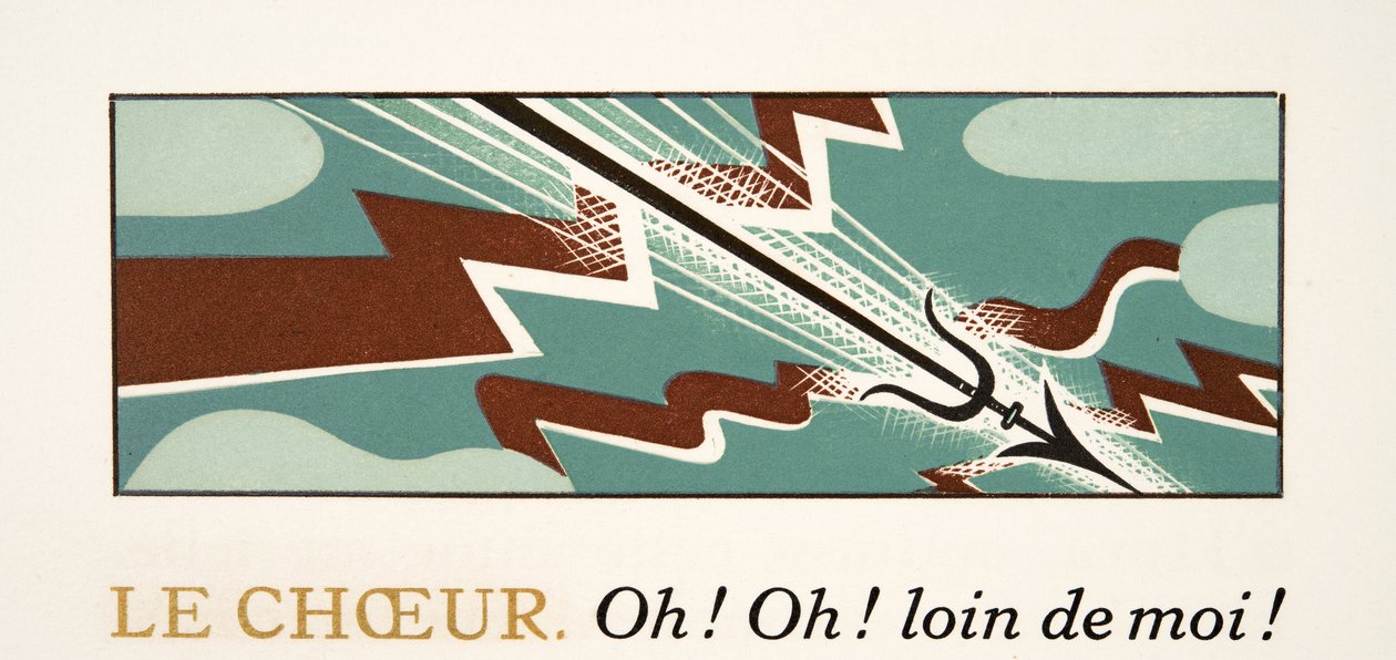 Ilustracja graficzna z Prométhée Enchaîné autorstwa Ajschylosa, wyd. 1941 (druk szablonowy) autorstwa Francois Louis Schmied
