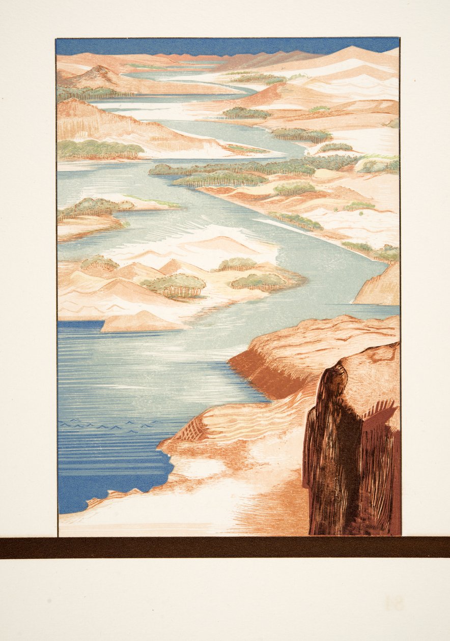 Ilustracja z Prométhée Enchaîné Ajschylosa, wyd. 1941 (druk szablonowy) autorstwa Francois Louis Schmied
