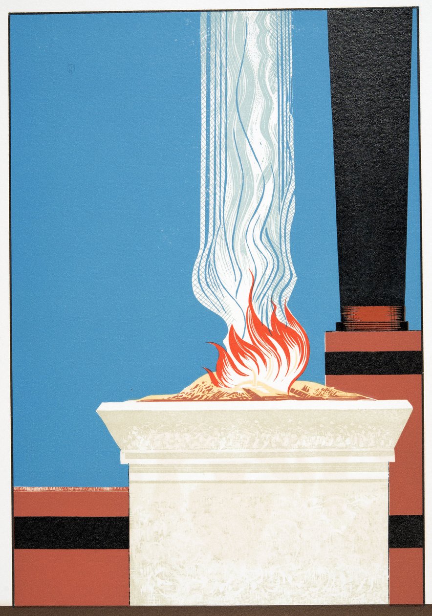 Ilustracja z Prométhée Enchaîné Ajschylosa, wyd. 1941 (druk szablonowy) autorstwa Francois Louis Schmied