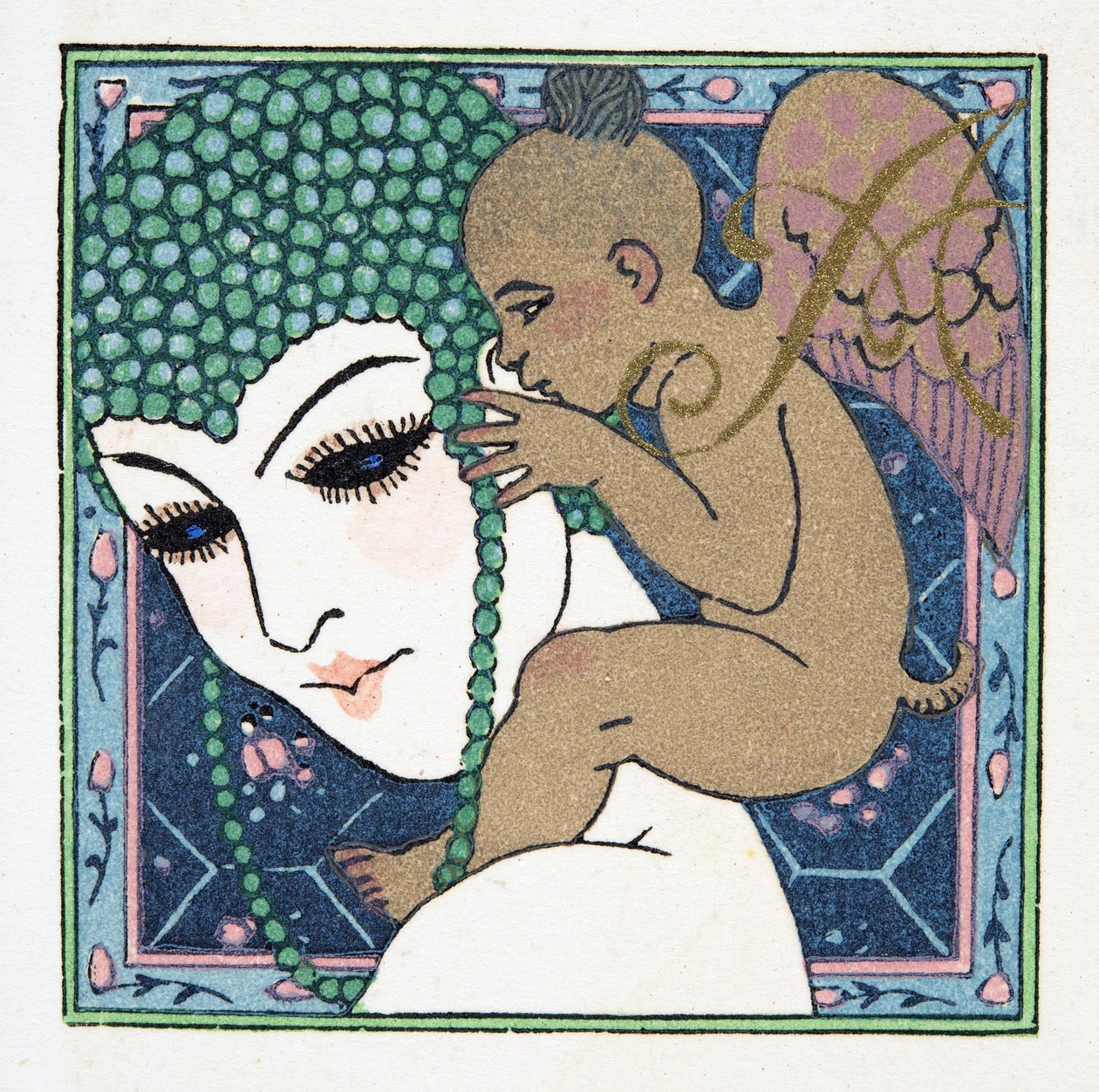 List A, z Personages de Comedie, wyd. 1922 (odbitka szablonowa) autorstwa Francois Louis Schmied