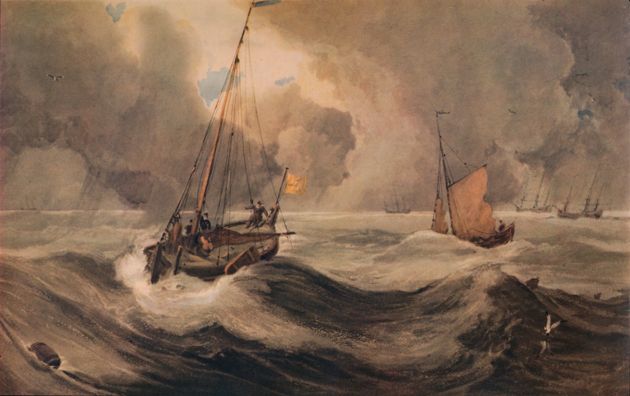 Dutch Schuyts off Flushing, XIX w., 1935 autorstwa Francois Louis Thomas Francia