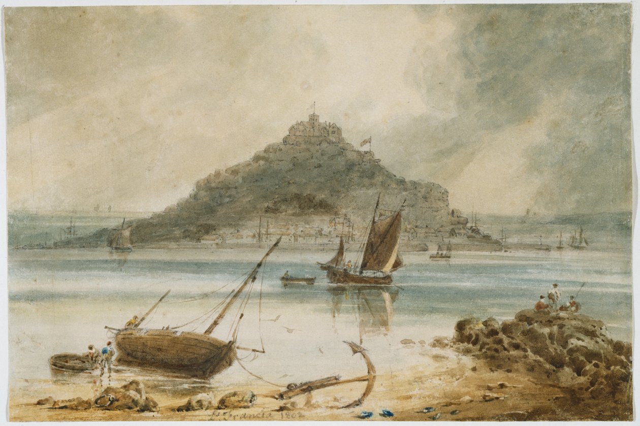 Mont St Michel, 1802 autorstwa Francois Louis Thomas Francia