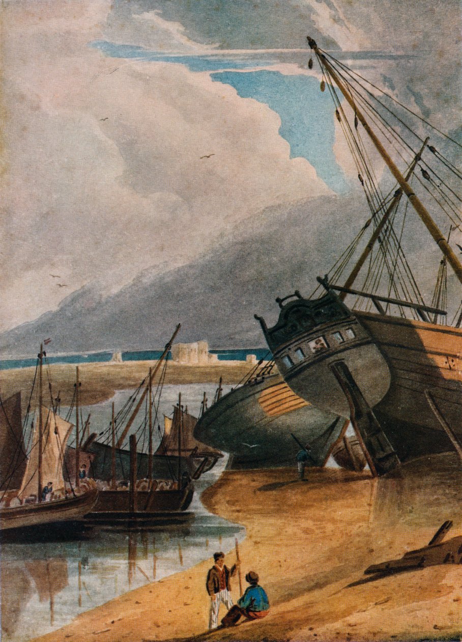 Wysyłka w Deal, c1800, 1925 autorstwa Francois Louis Thomas Francia