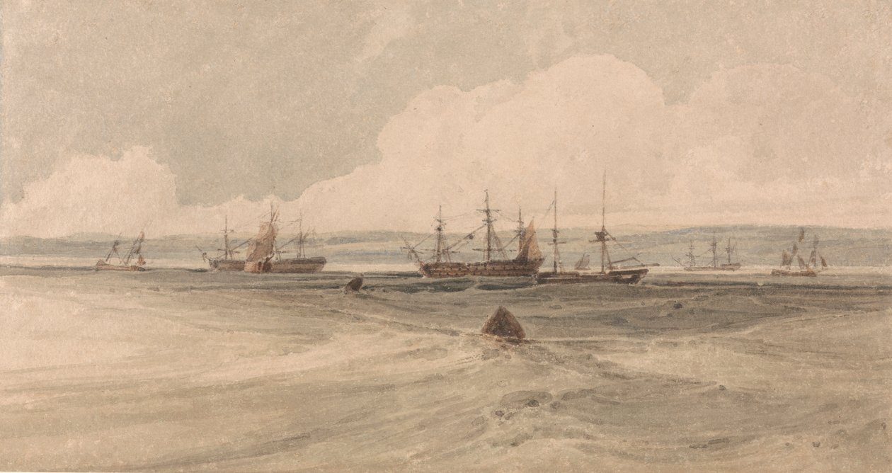 Widok na Sheerness autorstwa Francois Louis Thomas Francia