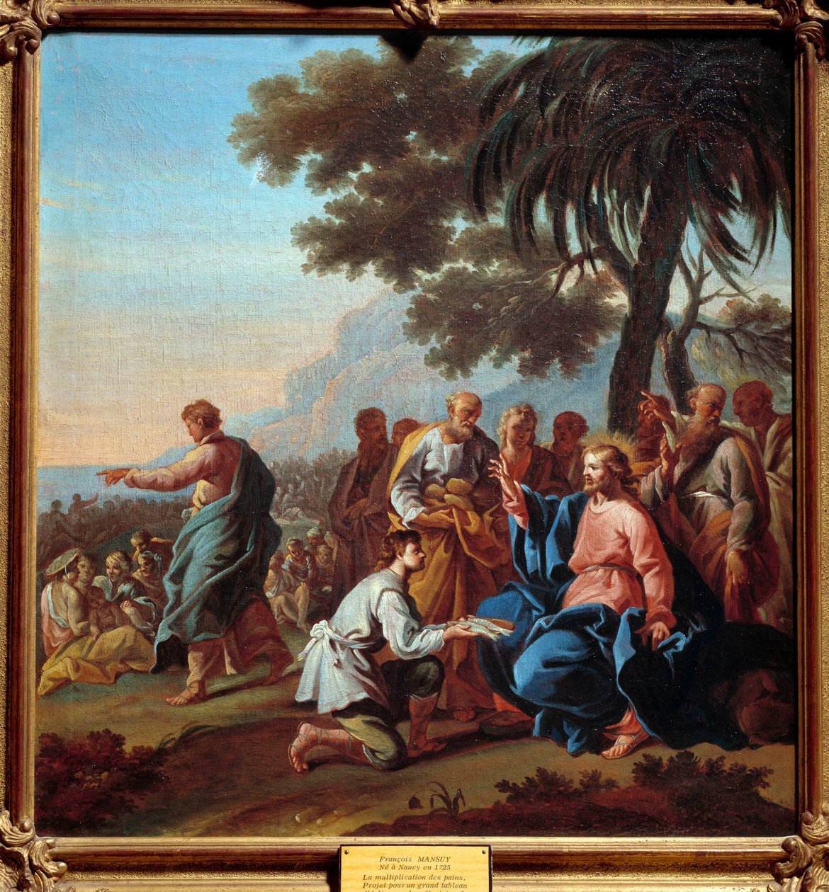Rozmnożenie chleba. Obraz Francois Mansuy (1725 -? ) autorstwa Francois Mansuy