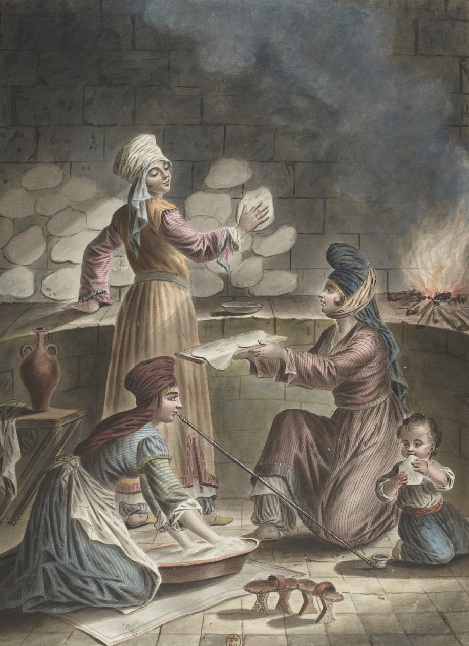 Turczynki pieką chleb, 1790 autorstwa Francois Marie Rosset