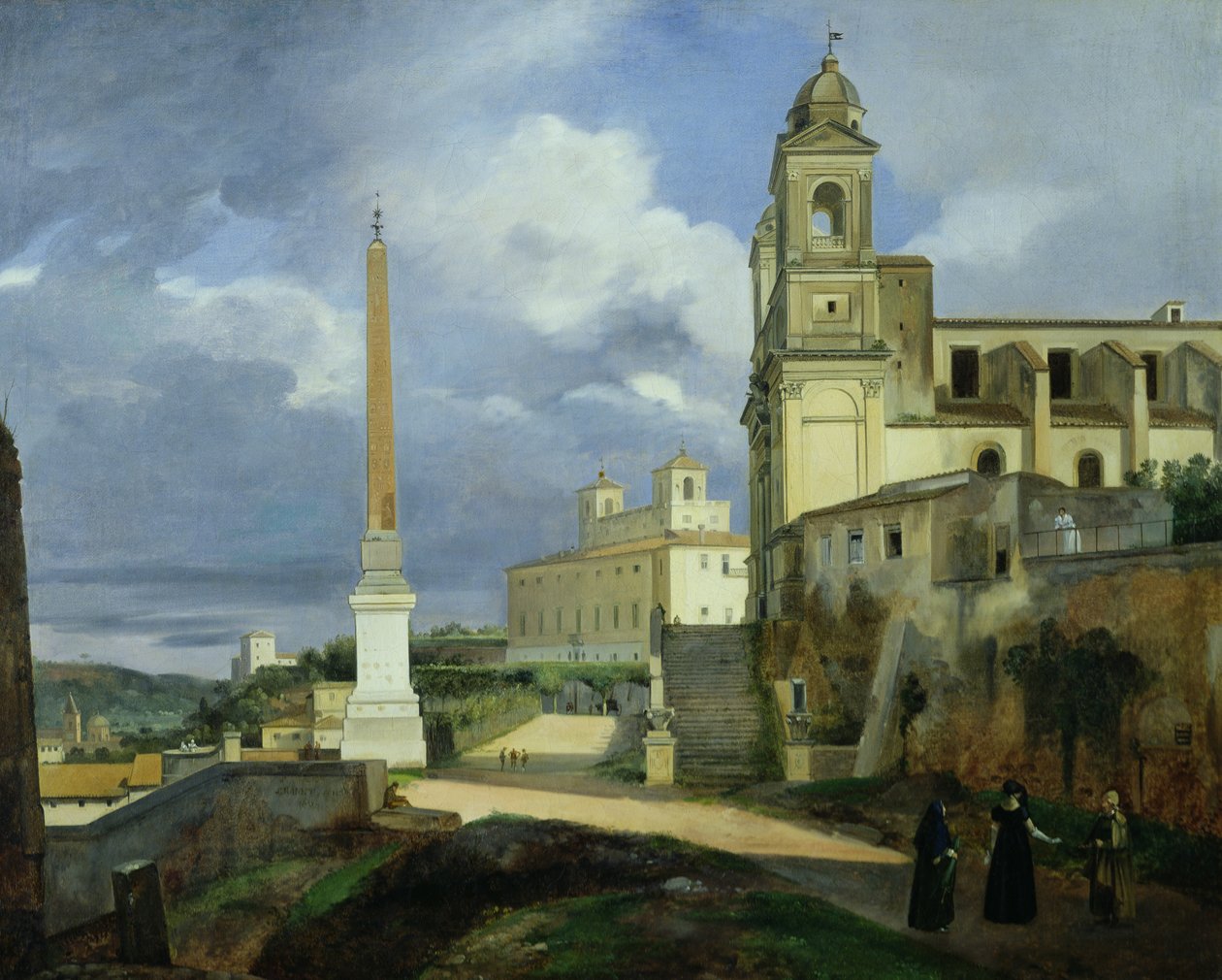 Trinita dei Monti i Villa Medici, Rzym autorstwa Francois Marius Granet