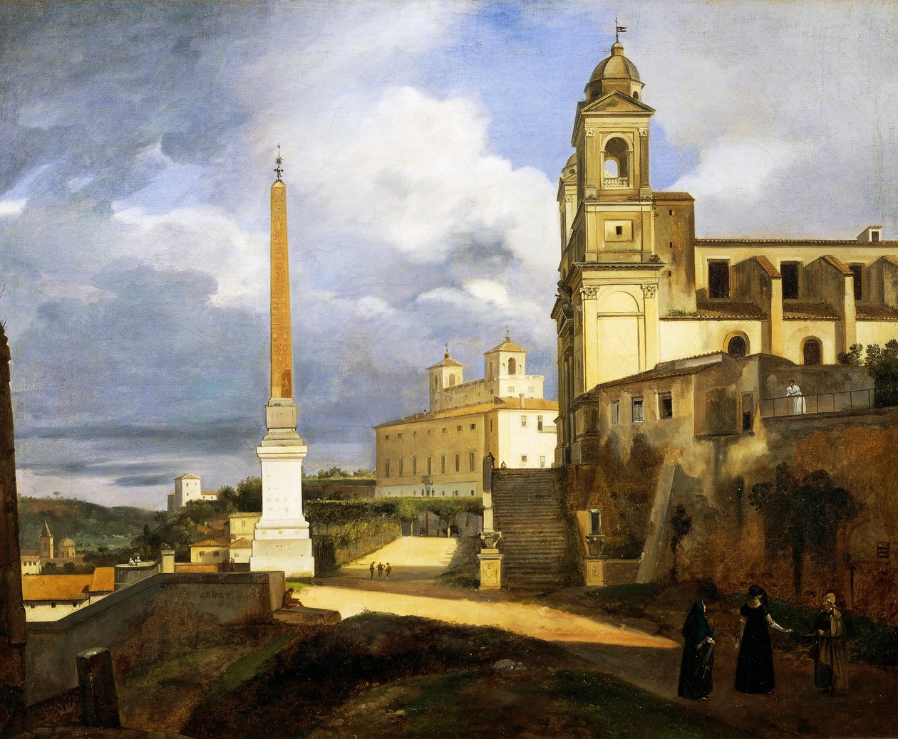 Trójca Śmierci i Villa Medici w Rzymie autorstwa Francois Marius Granet
