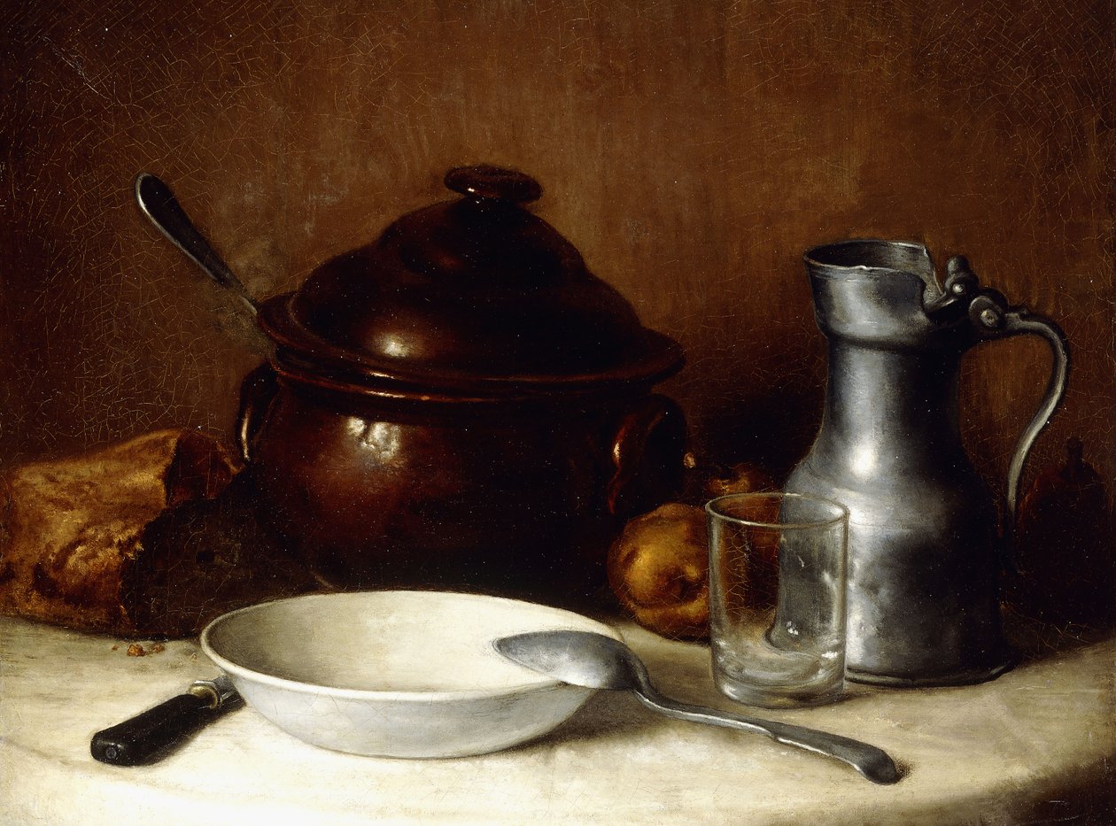 Przed posiłkiem; Przed posiłkiem autorstwa Jean Francois Millet