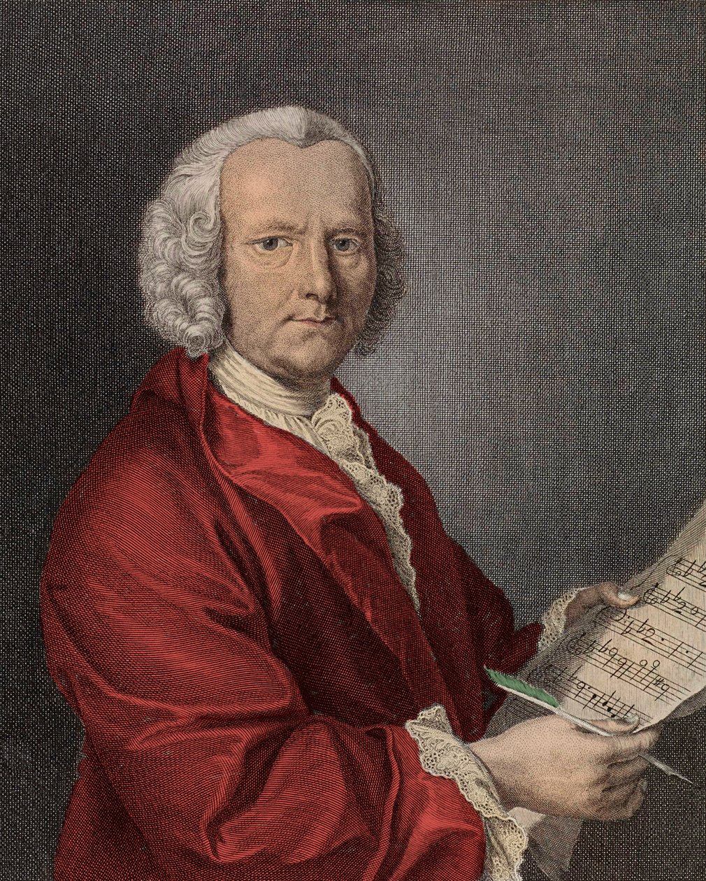 Portret Willema autorstwa Fescha (1687-1761) grawerowanie Francois La Cave autorstwa Francois Morellon la Cave
