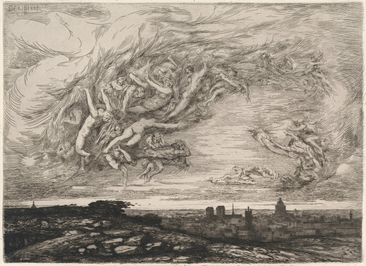 Cholera w Paryżu autorstwa Francois Nicolas Chifflart