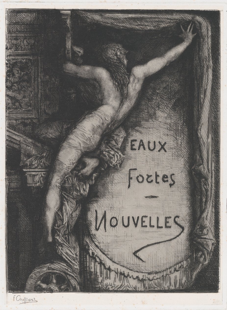 Pokrowiec na Eaux Fortes Nouvelles, koniec XIX wieku. autorstwa Francois Nicolas Chifflart