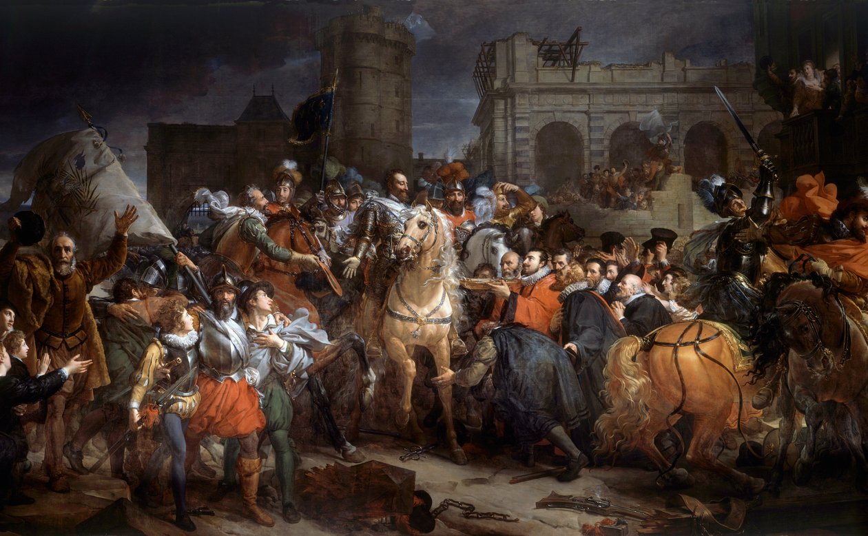 Wejście Henryka IV (1553-1610) w Paryżu, 22 marca 1594. Obraz Francois Gerard (1770-1837) autorstwa Baron François Pascal Simon Gérard