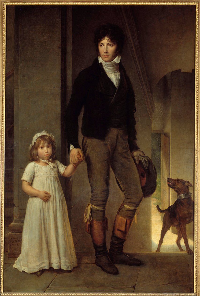 Portret u stóp malarza Jeana Baptiste Isabeya (1767-1855) i jego córki Obraz Francois Gerarda (1770-1837) 1795 nd. 1,94x1,3 m² autorstwa Baron François Pascal Simon Gérard