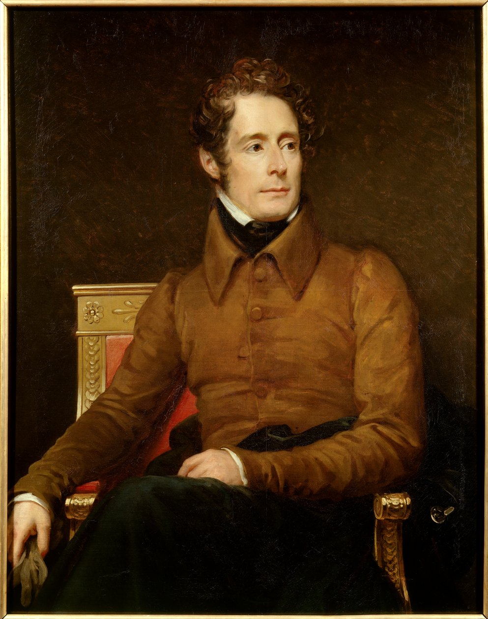 Portret poety i polityka Alphonse de Lamartine (1790-1869) Obraz Francois Gerarda (1770-1837) 1830 Nd. 1,18x0,91 m² autorstwa Baron François Pascal Simon Gérard