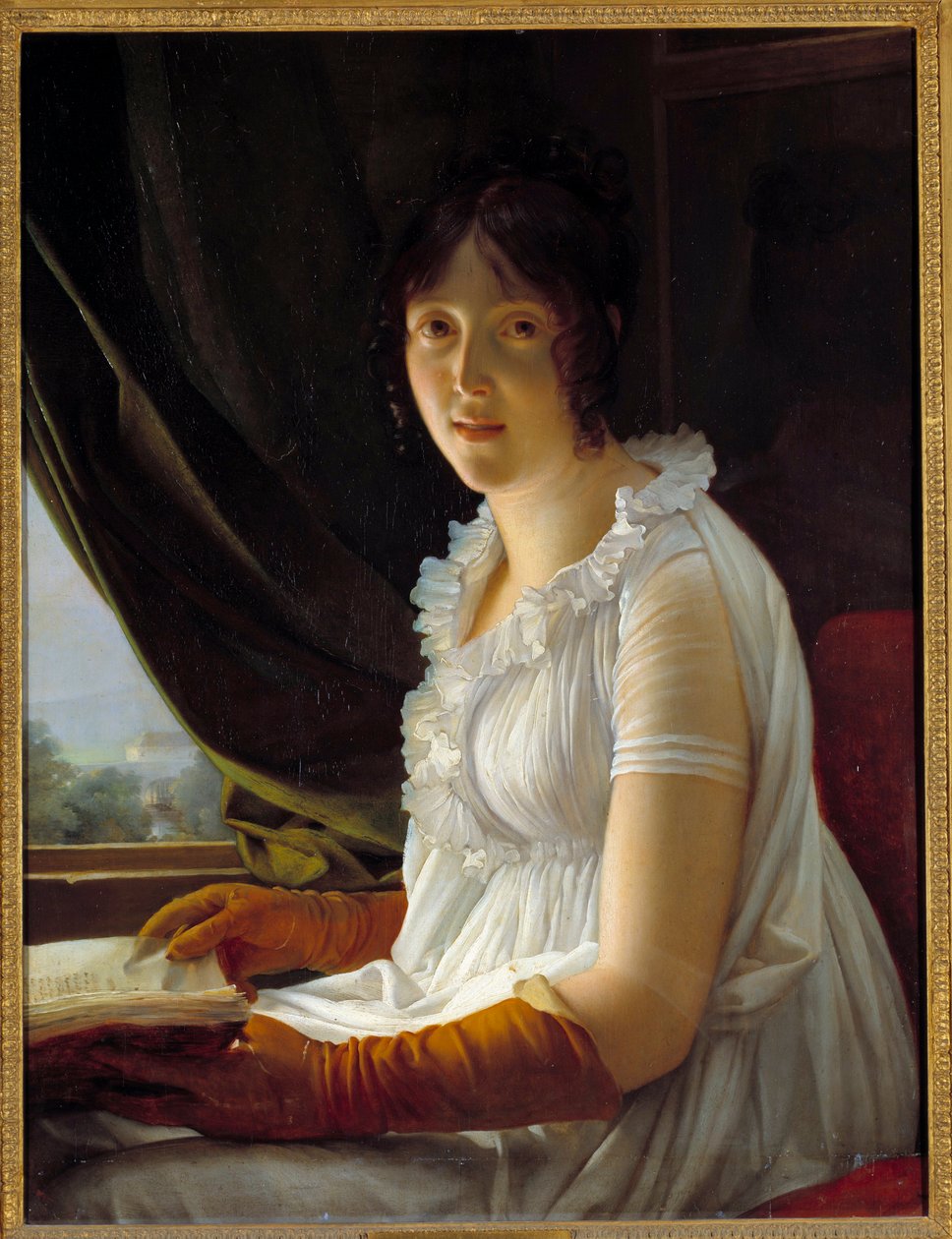 Portret Madame Barbier Walbonne (1763-1837) żony malarza Jacques Luc Barbier Obraz Francois Gerard (1770-1837) 1796 Nd. 0,79x0,59 m² autorstwa Baron François Pascal Simon Gérard
