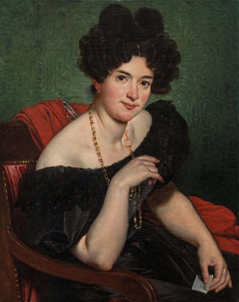 Portret damy, ok. 1830 (olej na płótnie) autorstwa Francois Pascal Simon Baron Gerard