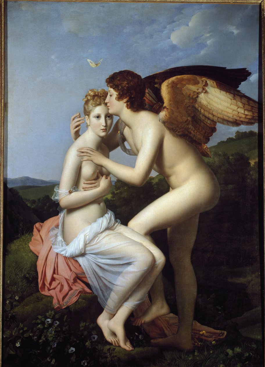 Psyche i Kupidyn, zwane także Psyche otrzymujące pierwszy pocałunek Kupidyna (olej na płótnie) autorstwa Baron François Pascal Simon Gérard