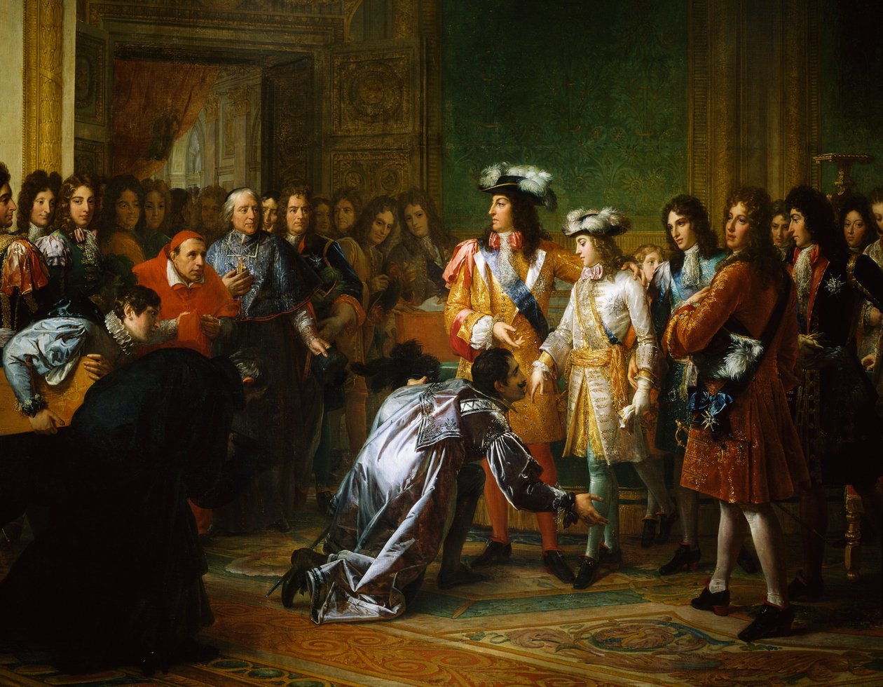 Uznanie księcia Andegaweńskiego za króla Hiszpanii, obraz Francois Gerard (1770-1837), Hiszpania autorstwa Baron François Pascal Simon Gérard