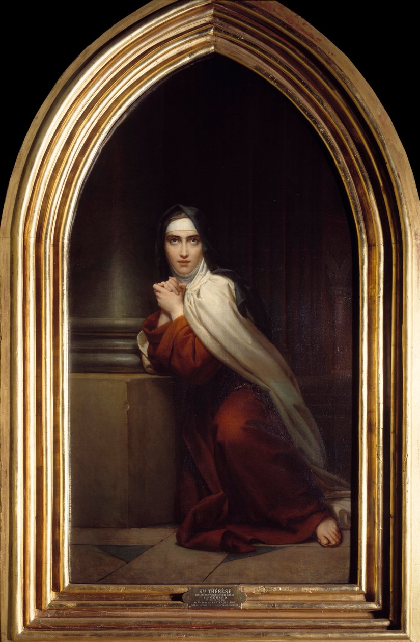 Przedstawienie św. Teresy Obraz Francois Gerard (1770-1837) XIX-wieczny Paryż, Institut catholique autorstwa Baron François Pascal Simon Gérard