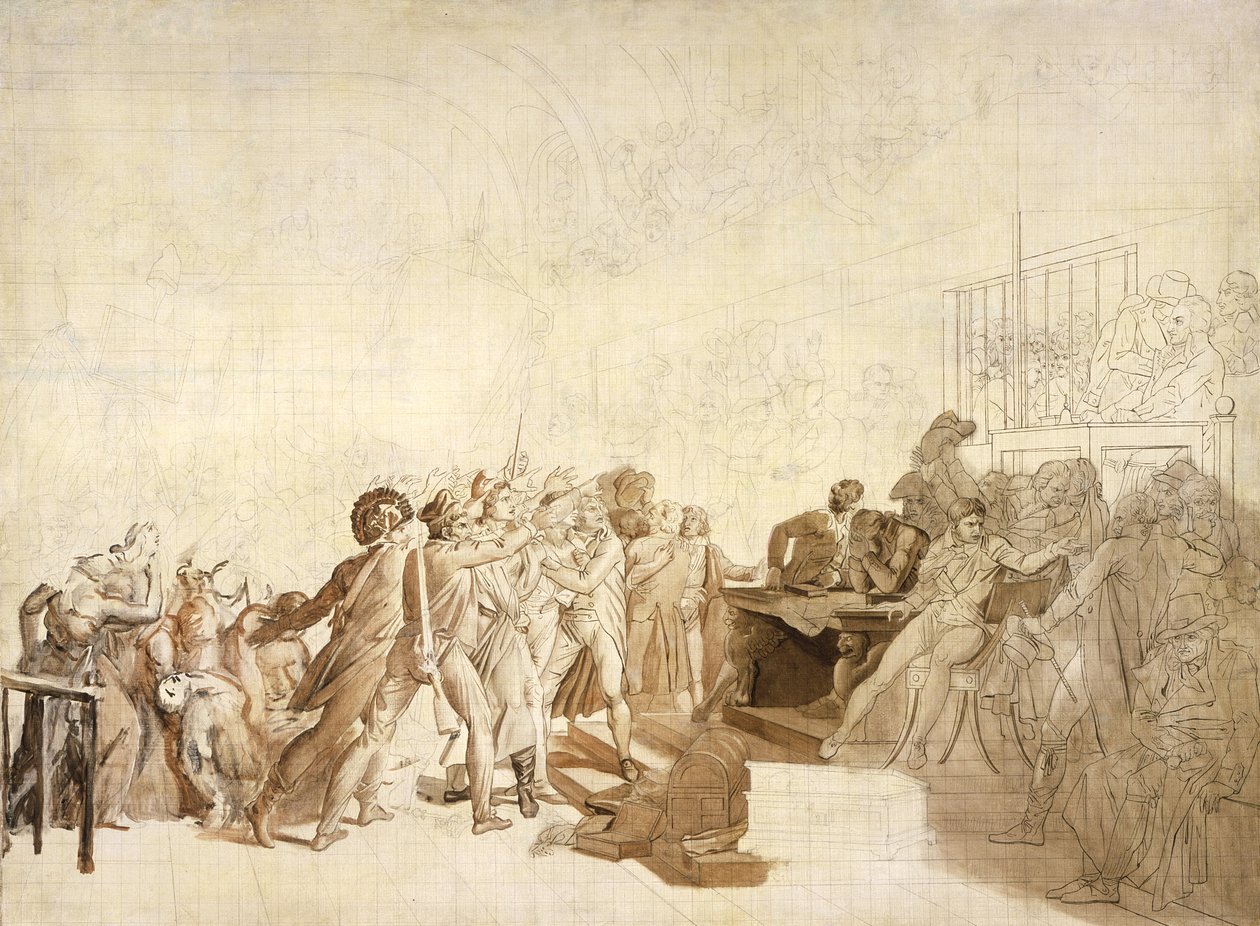 10 sierpnia 1792, ok. 1795-9 (olej i grafit na płótnie) autorstwa Baron François Pascal Simon Gérard