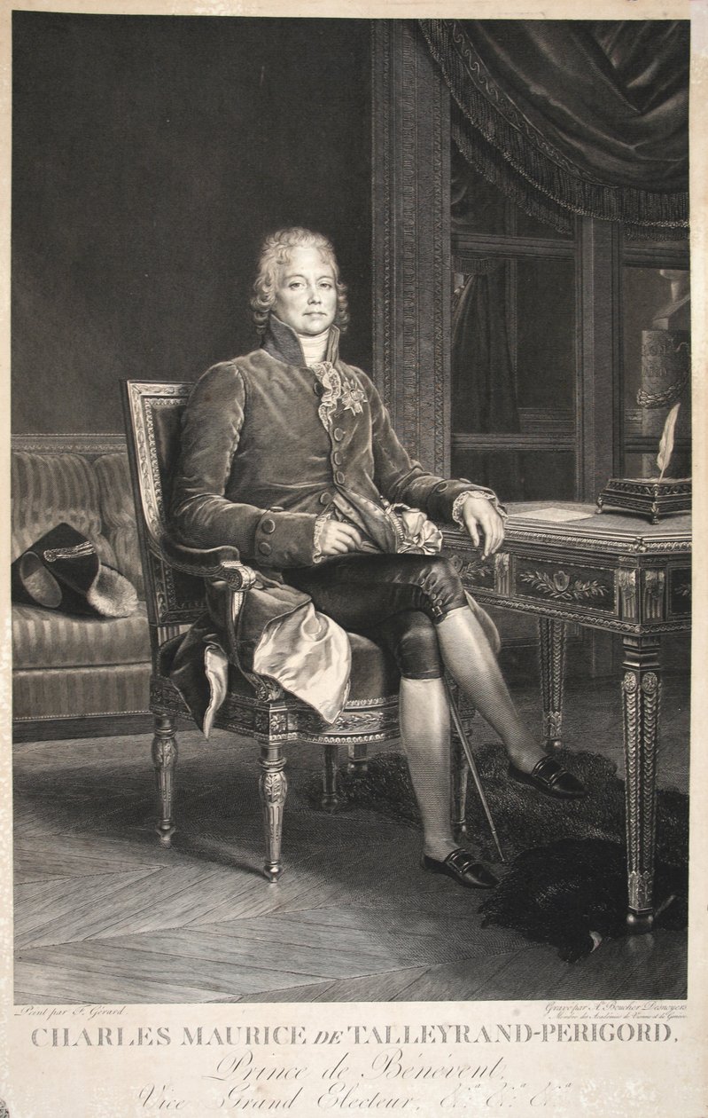 Charles Maurice de Talleyrand-Périgord, książę de Benevent, wice-elektor, wyd. 1809 autorstwa Francois Pascal Simon Gerard