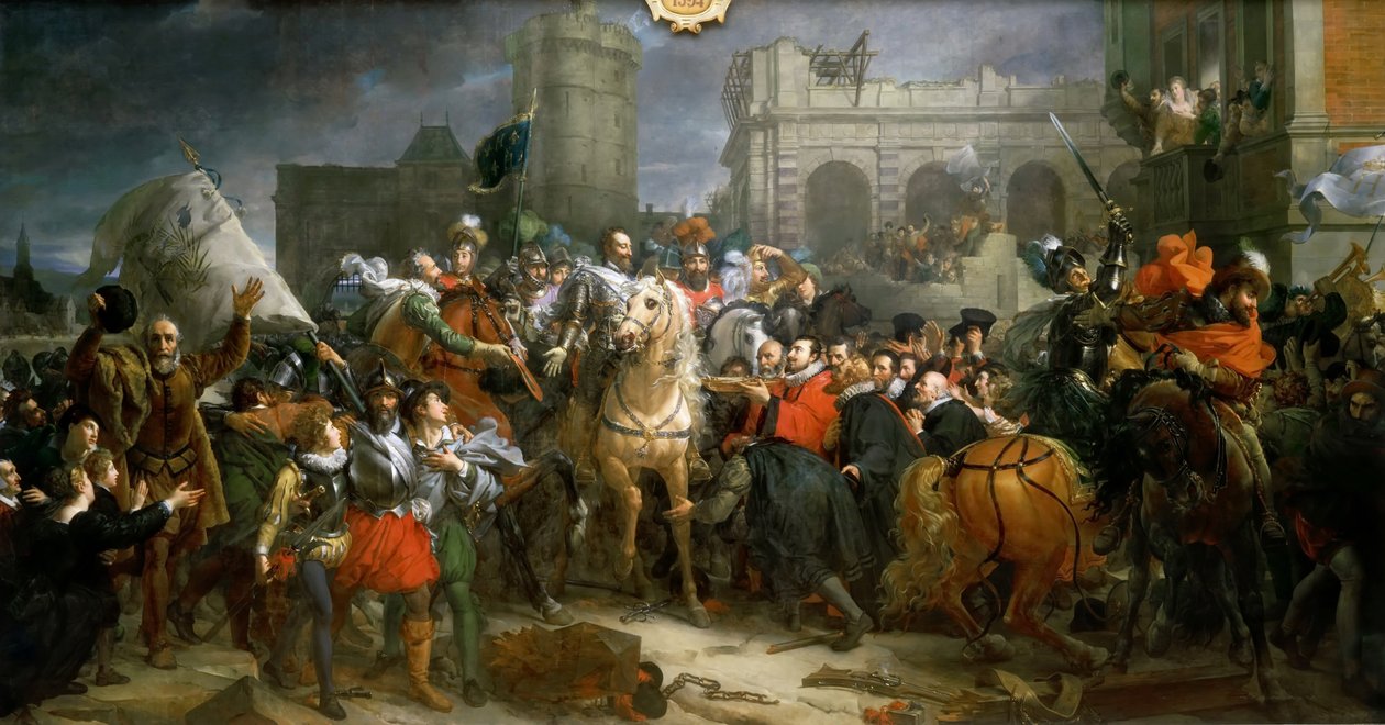 Wejście Henryka IV w Paryżu 22 marca 1594 autorstwa Francois Pascal Simon Gerard