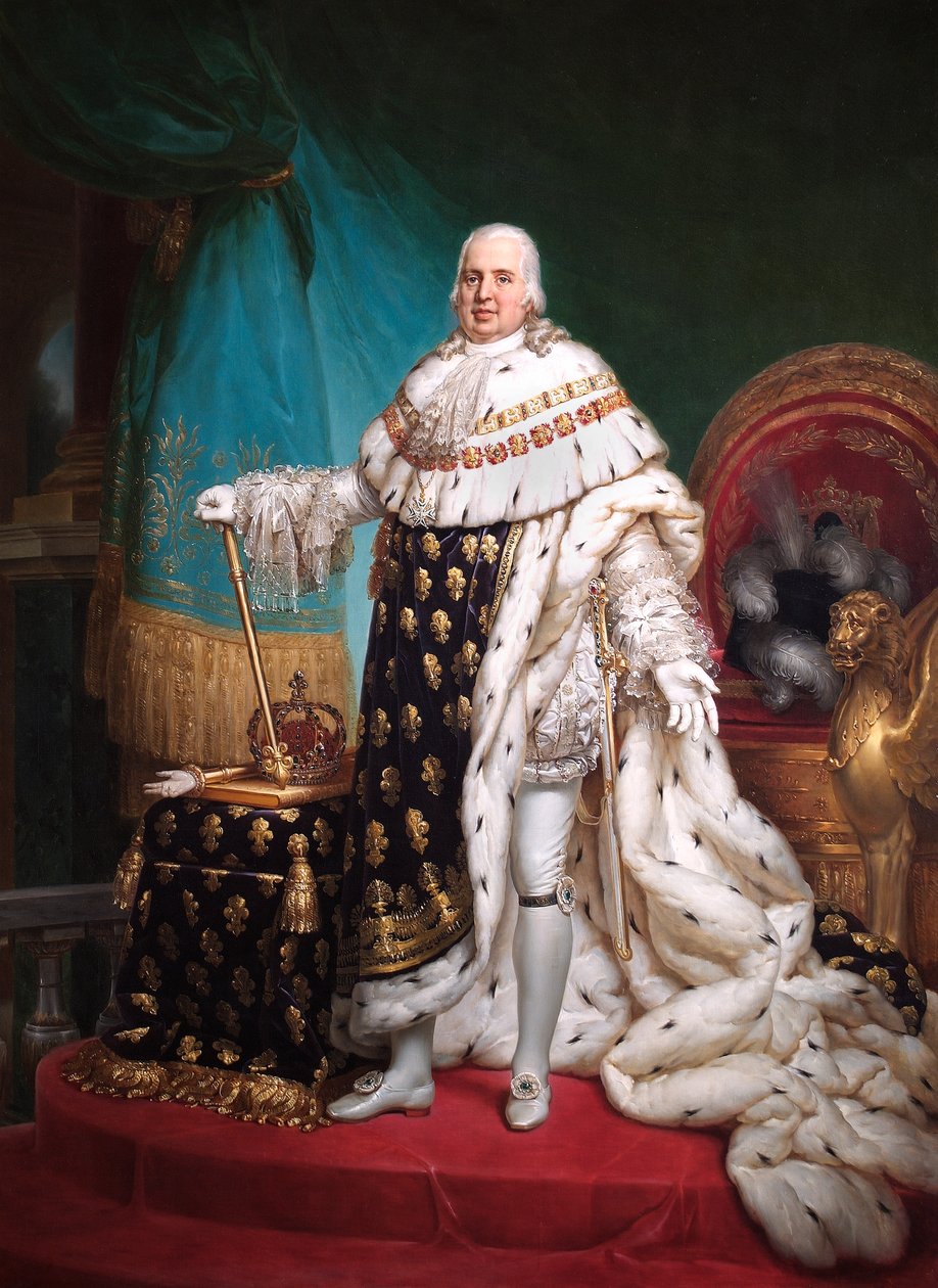 Portret króla Francji Ludwika XVIII, 1824 autorstwa Francois Pascal Simon Gerard