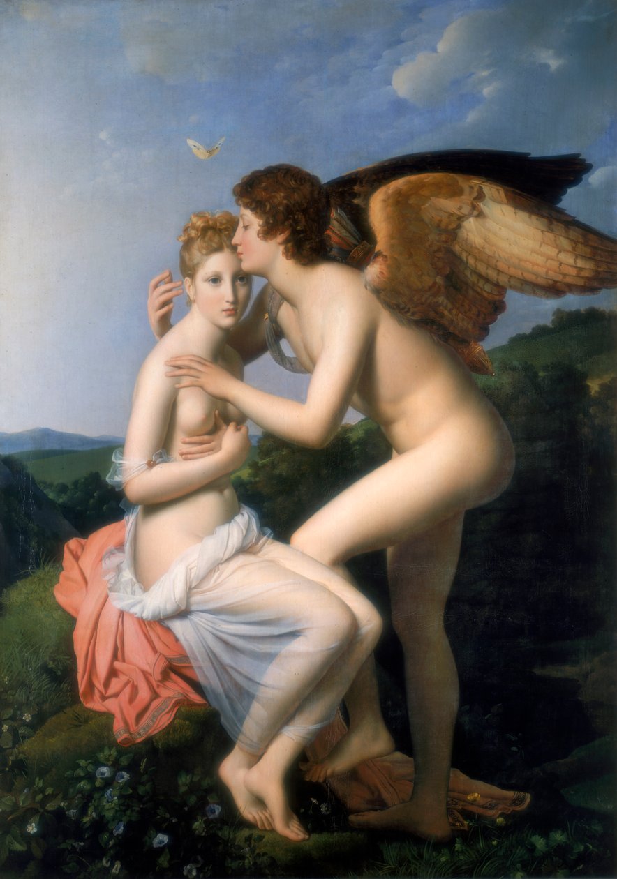 Psyche otrzymująca pierwszy pocałunek Kupidyna, 1798 autorstwa Francois Pascal Simon Gerard