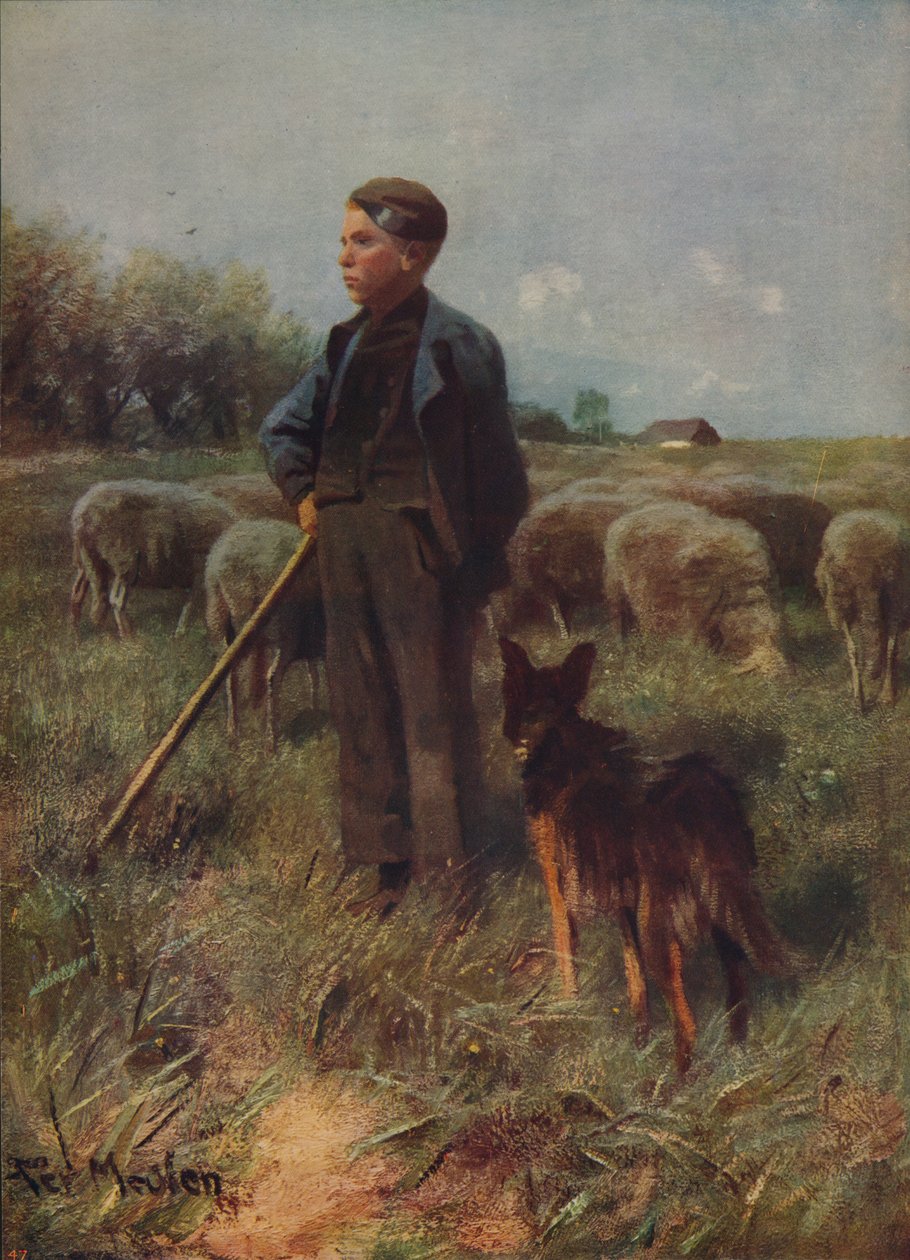 Młody pasterz, ok. 1915 autorstwa Francois Pieter ter Meulen