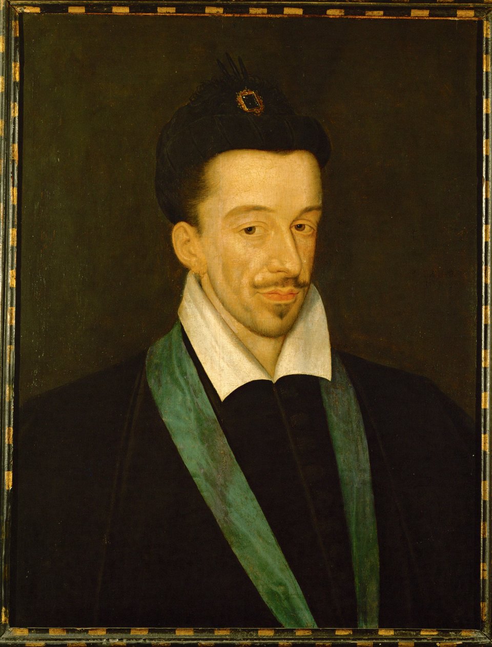 Henryk III, król Francji, niosący niebieską wstęgę Orderu Saint Esprit ... autorstwa François Quesnel