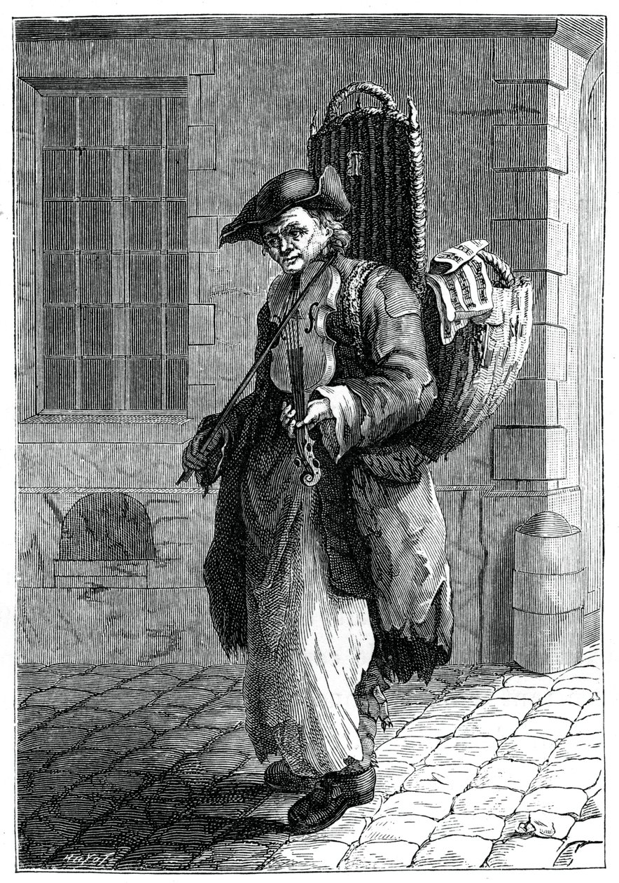Podróżujący Muzyk, 1885. autorstwa Francois Robert Ingouf
