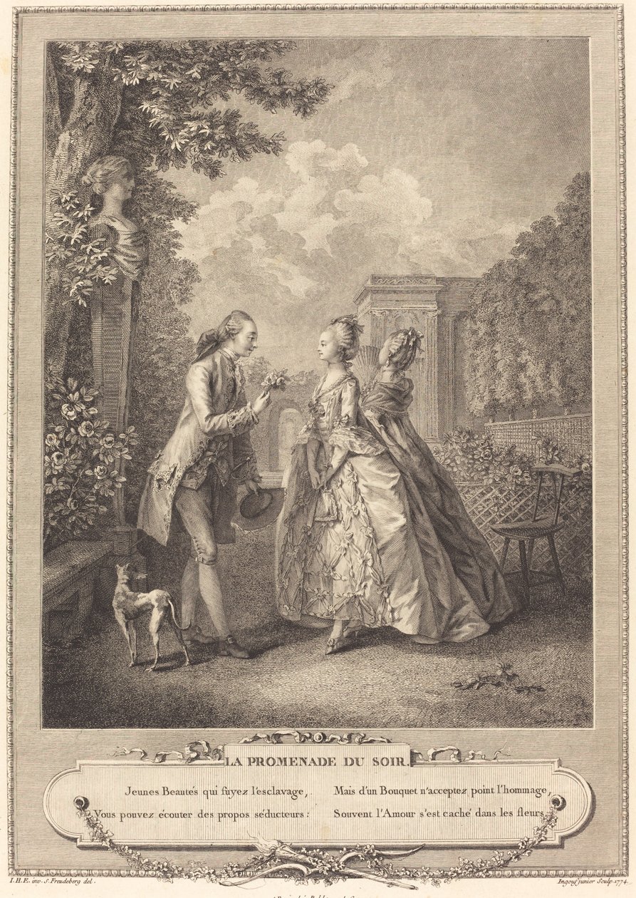 Wieczorny spacer autorstwa Francois Robert Ingouf after Sigmund Freudenberger