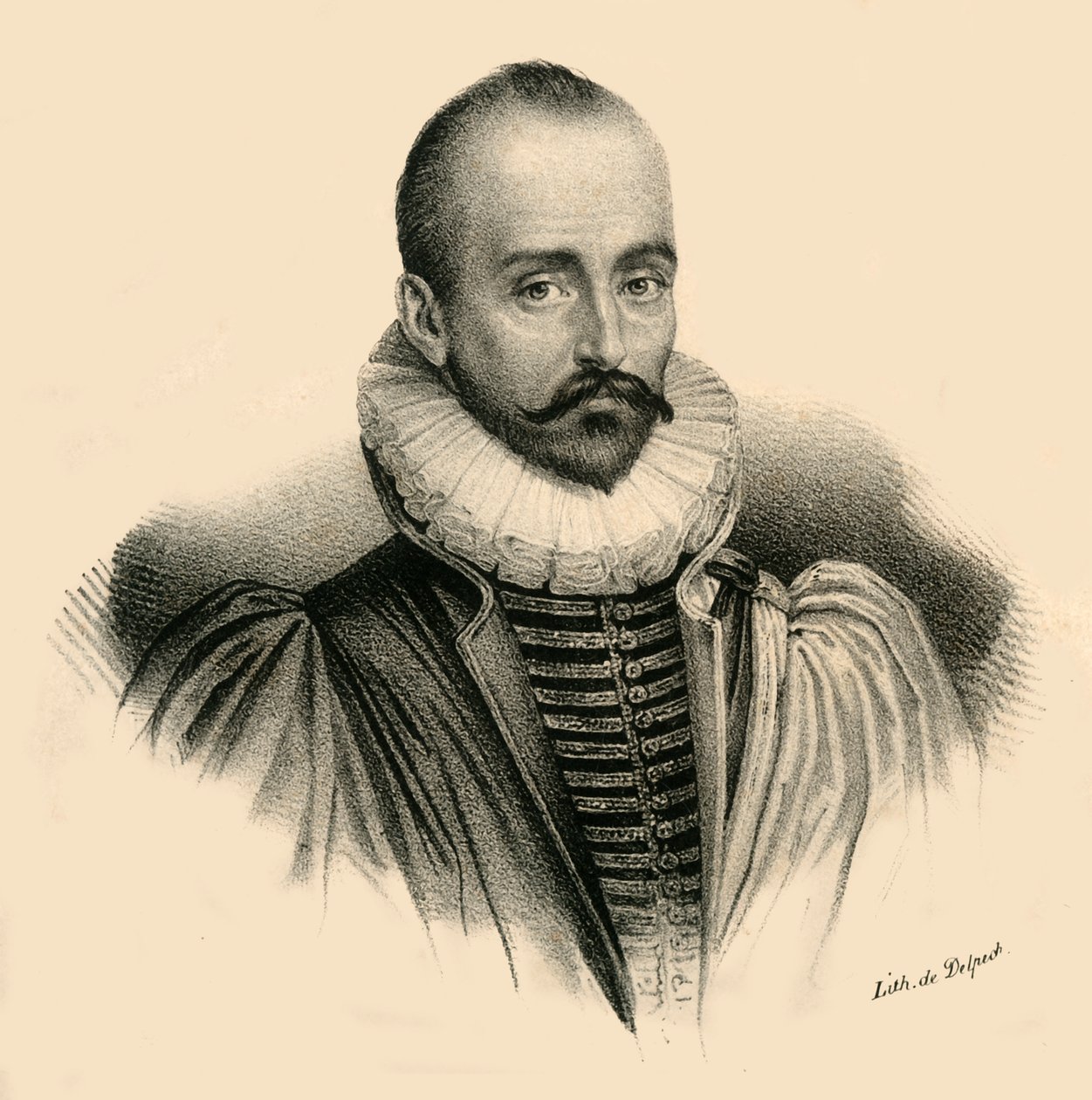 E-mail. de Montaigne, 1533-1592, ok. 1830. autorstwa Francois Seraphin Delpech