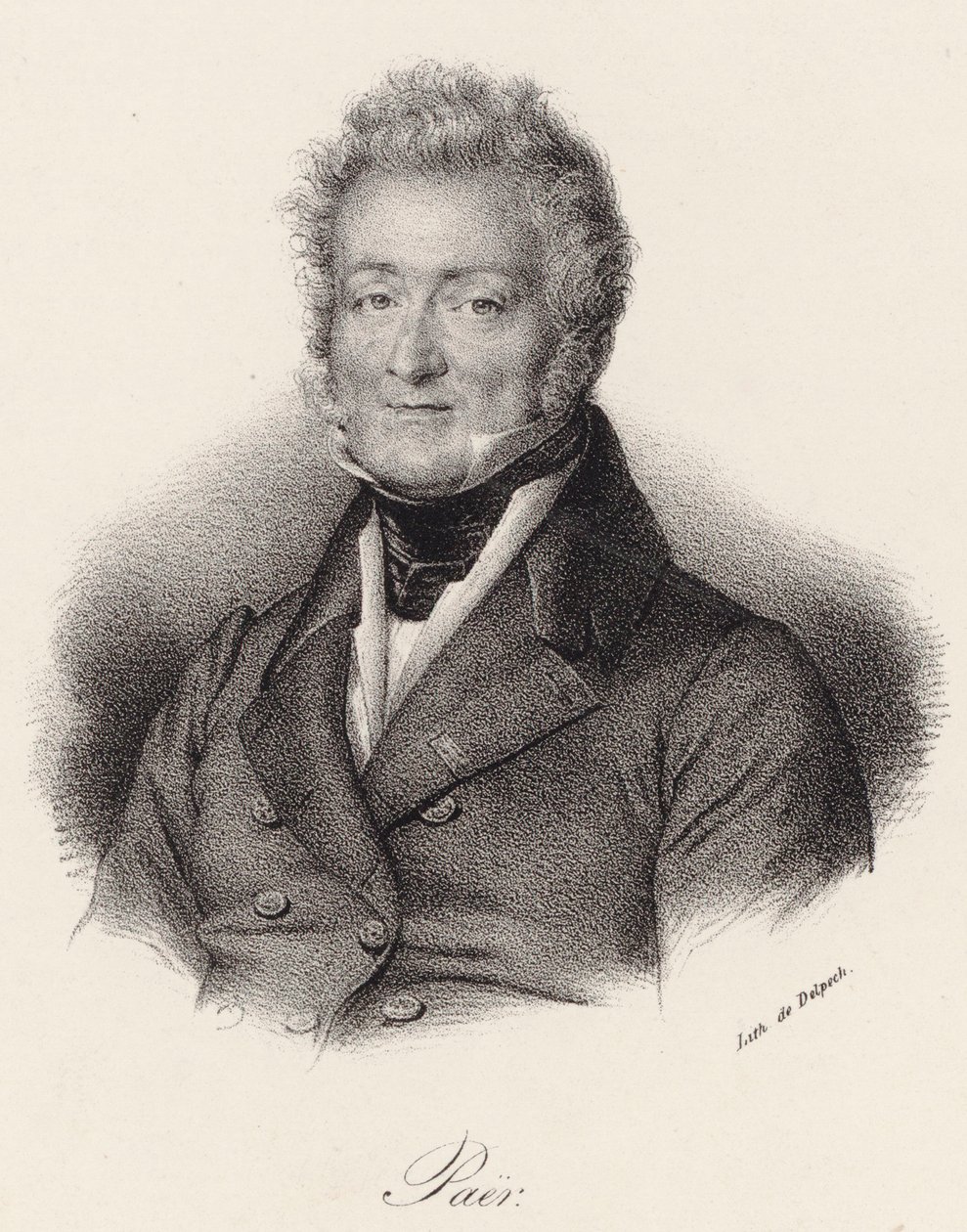 Portret kompozytora Ferdinando Paera 1771-1839, 1830. autorstwa Francois Seraphin Delpech