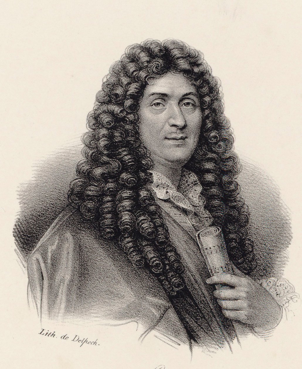 Portret kompozytora Jean-Baptiste Lully 1632-1687. autorstwa Francois Seraphin Delpech