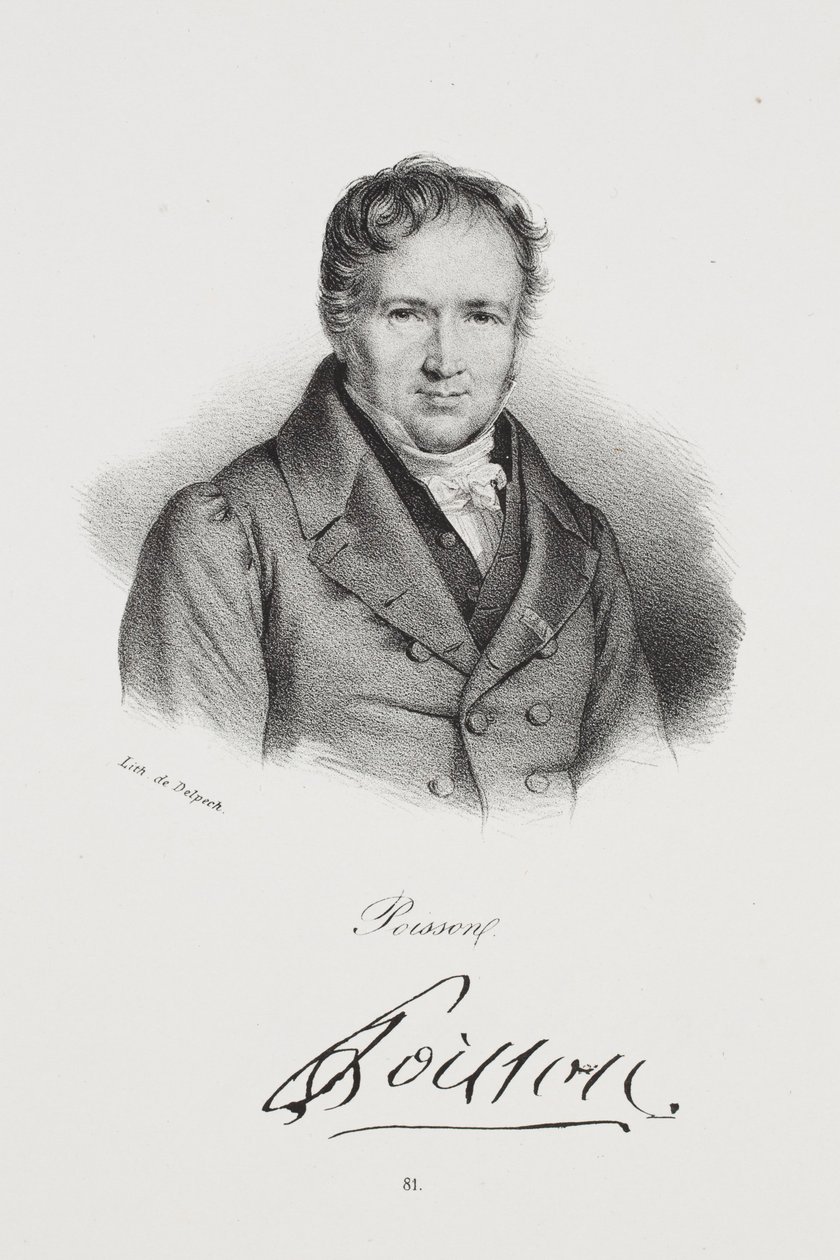 Portret Siméona Denisa Poissona autorstwa Francois Seraphin Delpech