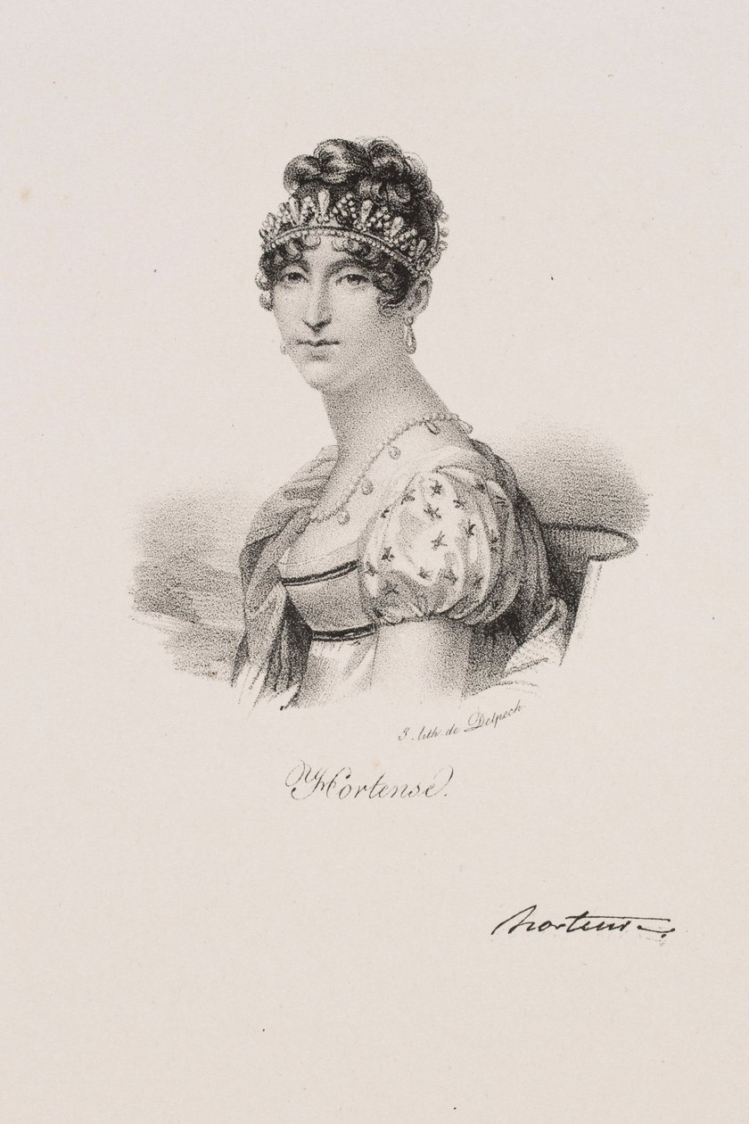 Portret królowej Hortense Eugénie Cécile de Beauharnais autorstwa Francois Seraphin Delpech
