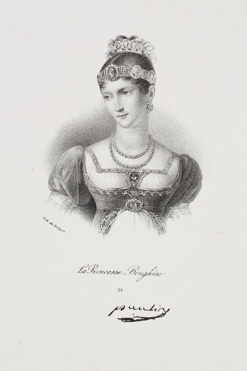 Portret księżniczki Pauline Borghese (Marie Paulette Bonaparte) autorstwa Francois Seraphin Delpech