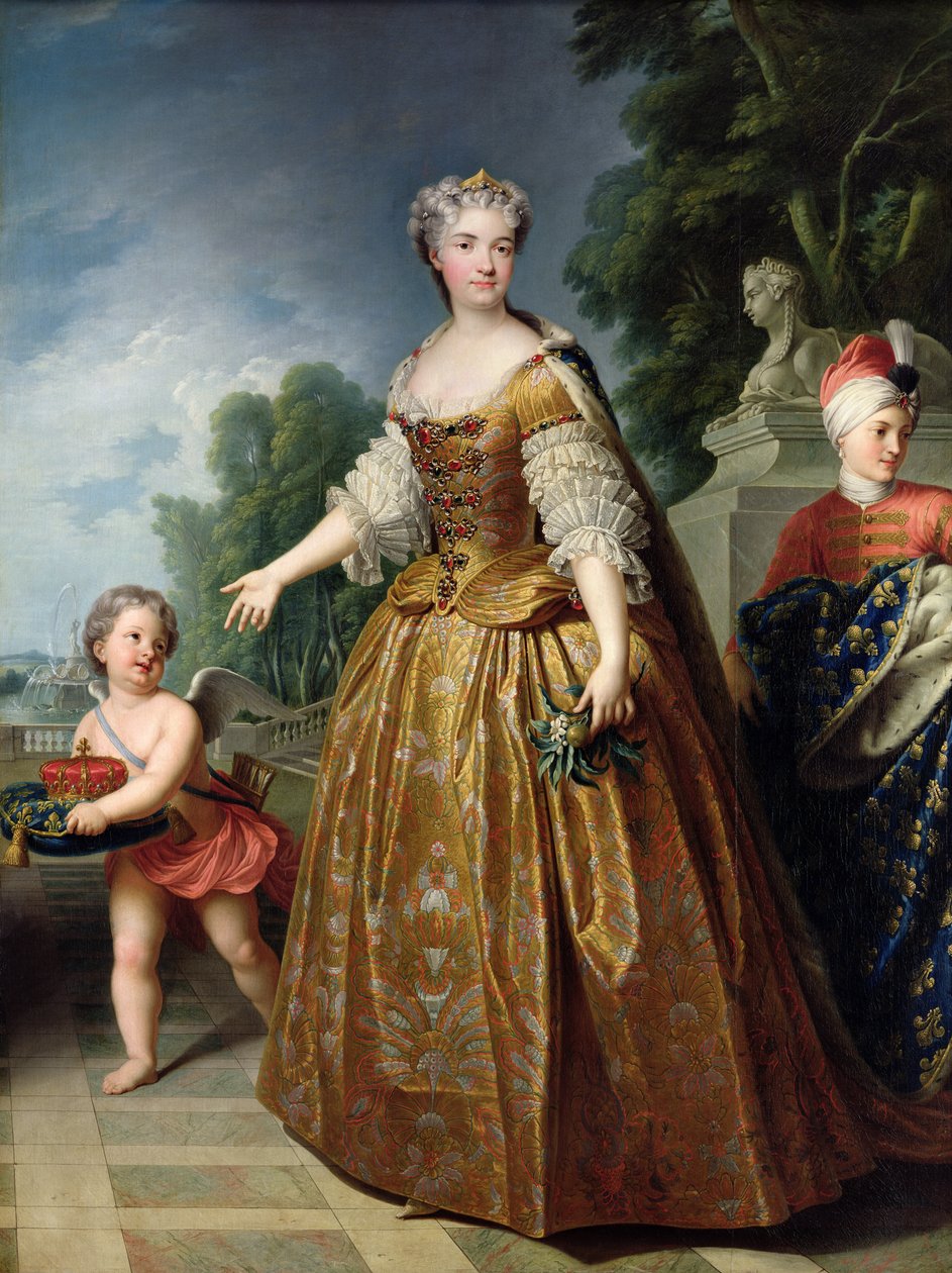 Portret Marii Leczińskiej (1703-68) po 1725 autorstwa Francois Stiemart